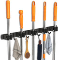 Mop and Broom Holder Wall Mount, Upgraded Broom Organizer Wall Mount, Stainless Steel Broom Hanger