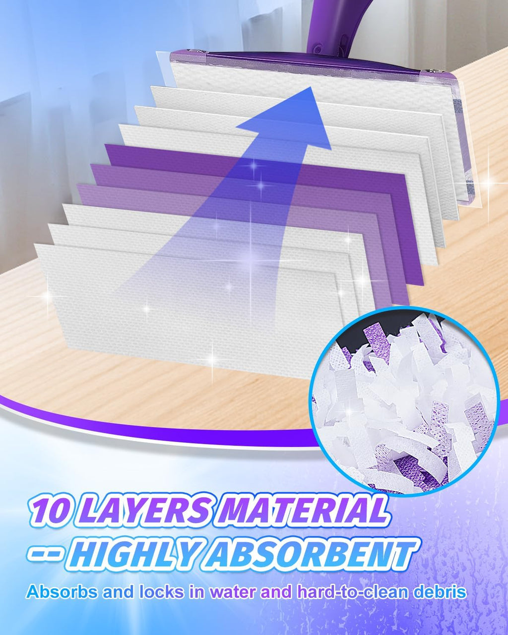 Replacement Mop Pads Refills 20 Pack for Swiffer Wet Jet Spray Mops for Floor Cleaning Disposable