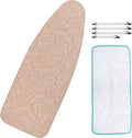 Extra-Wide Ironing Board Cover and Pad Replacement with Scorch and Stain Resistant Thick Padding