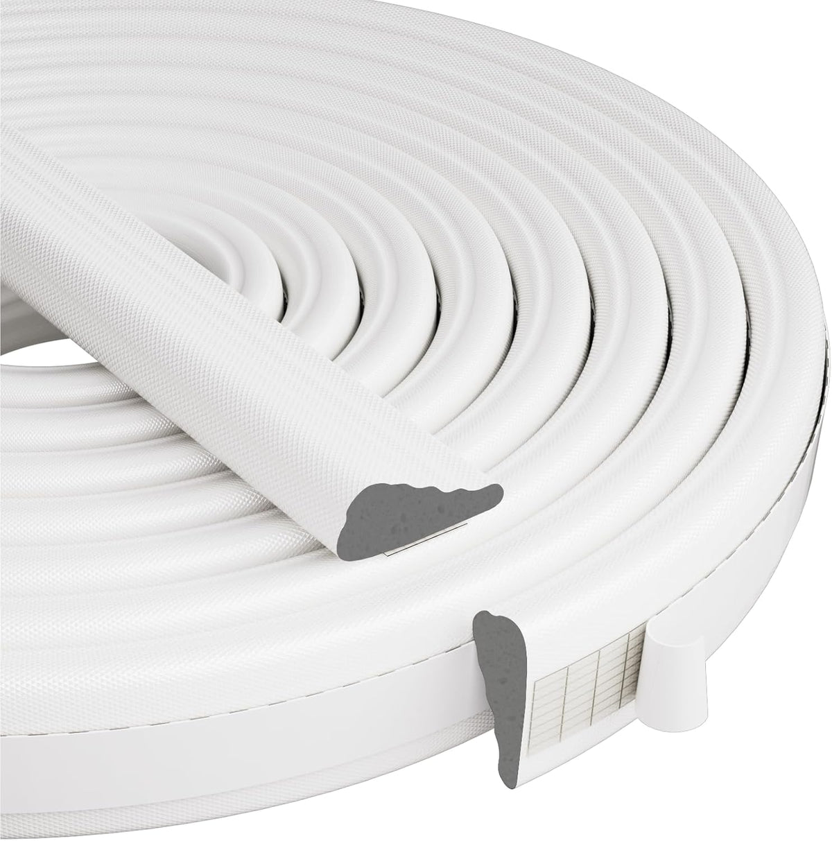 Wedge-Shape Window Weather Stripping Door Frame Seal Strip 118” White,Upgrade Black