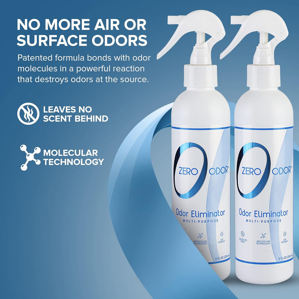 Zero Odor - Multi-Purpose Strong Odor Eliminator for Home, Office, Car, Bathroom, Hotel, Room
