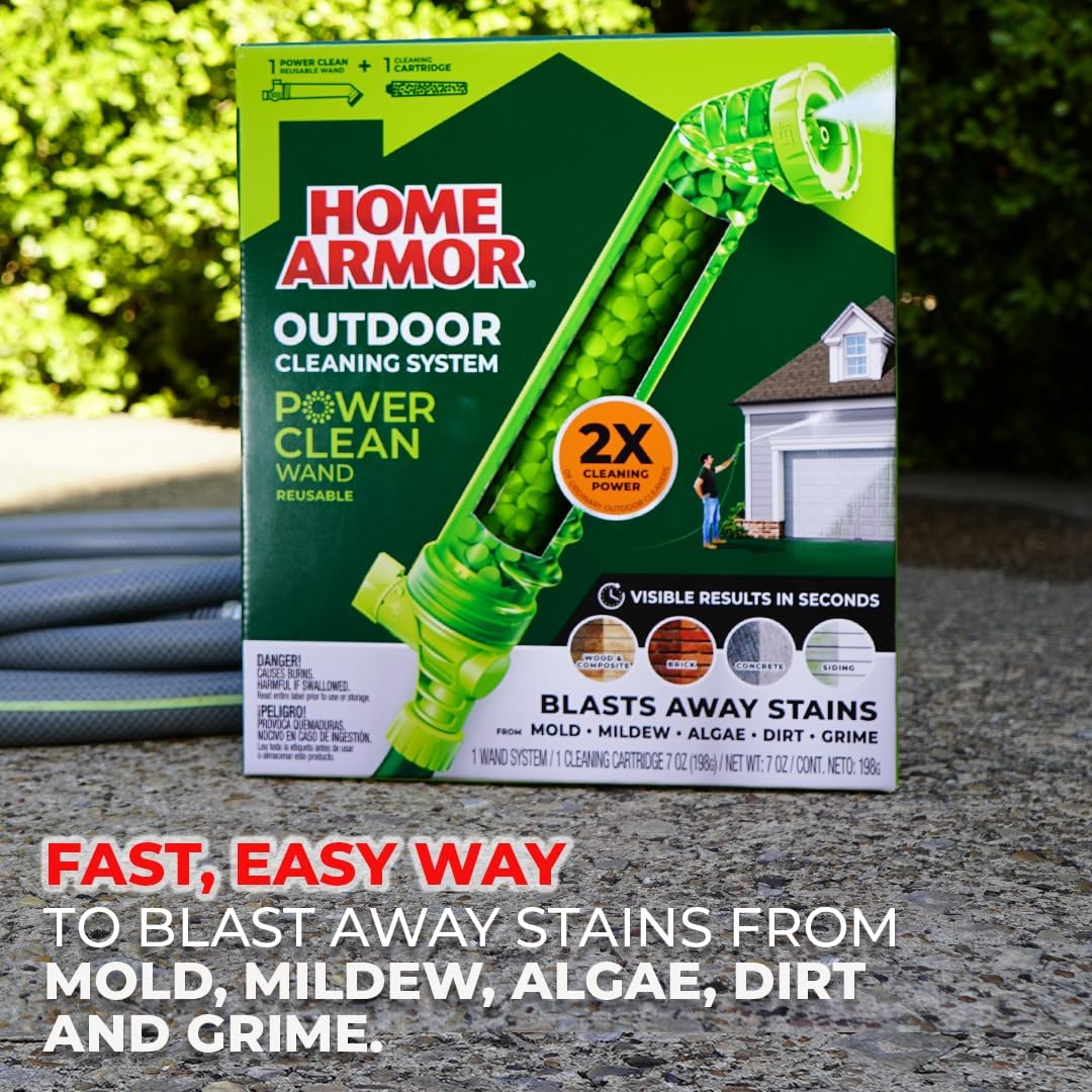 Home Armor Refill Cleaning Cartridge, 2 Pack, For Use with the Power Clean Wand, 2X Cleaning Power