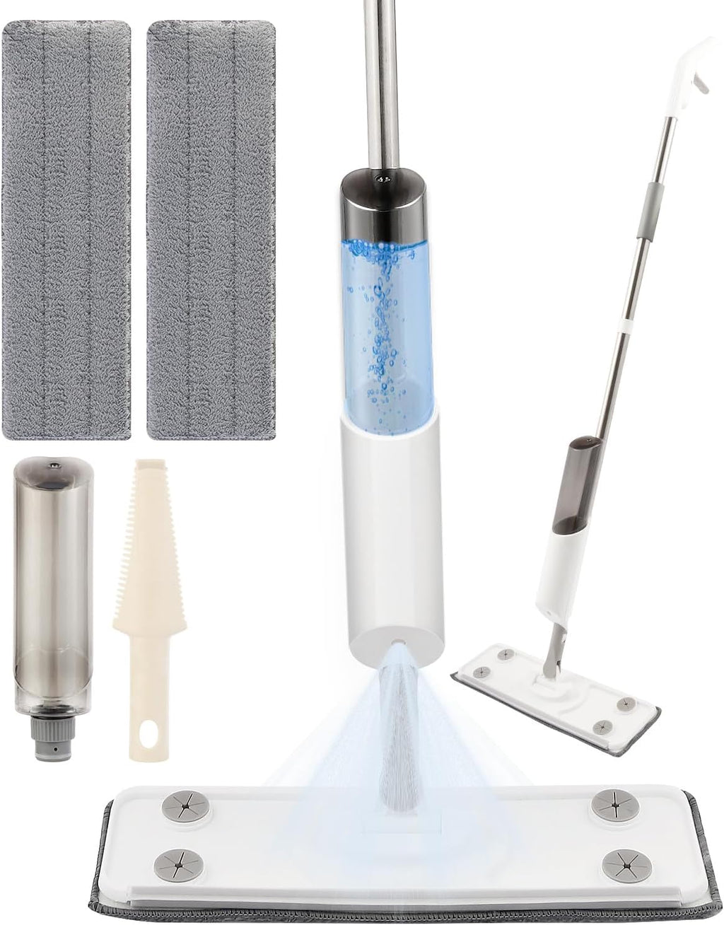 Spray Mop for Floor Cleaning Refillable Bottle with 2 Washable Reusable Microfiber Pads,Mop for