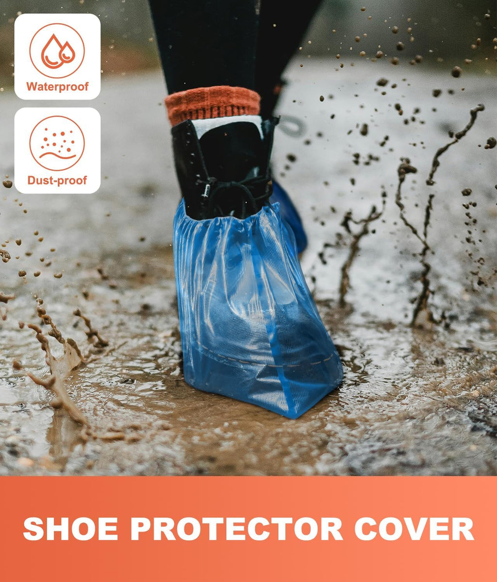 Shoe Covers Disposable – 140 Pack (70 Pairs), Roll-Pack CPE Boot Covers, Waterproof, Stretchable