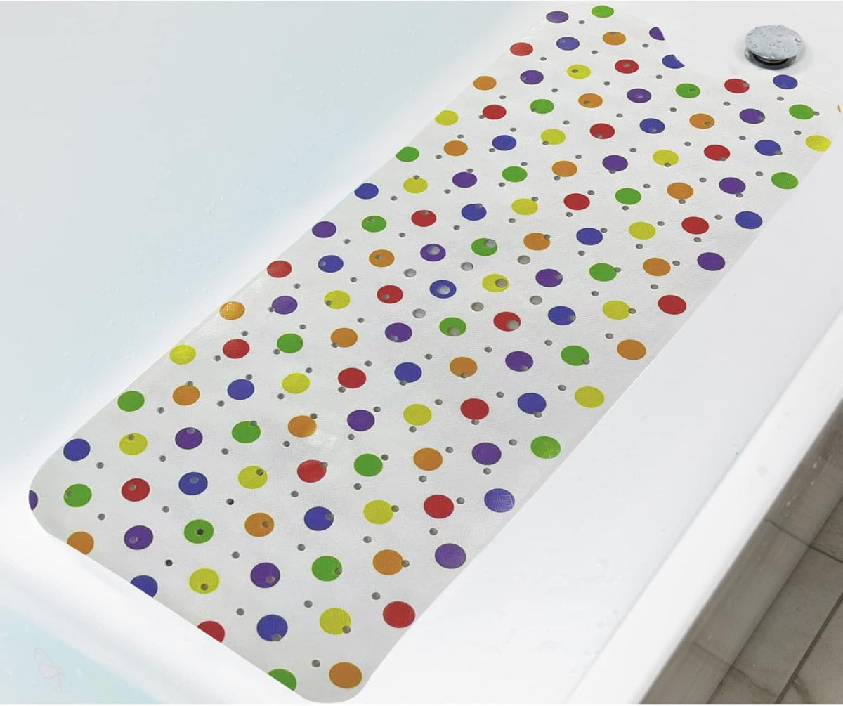 ENKOSI Bath Mat Long 40x16 – Non-Slip Bathtub Mat with Secure Suction Cups & Drain Holes with Fun