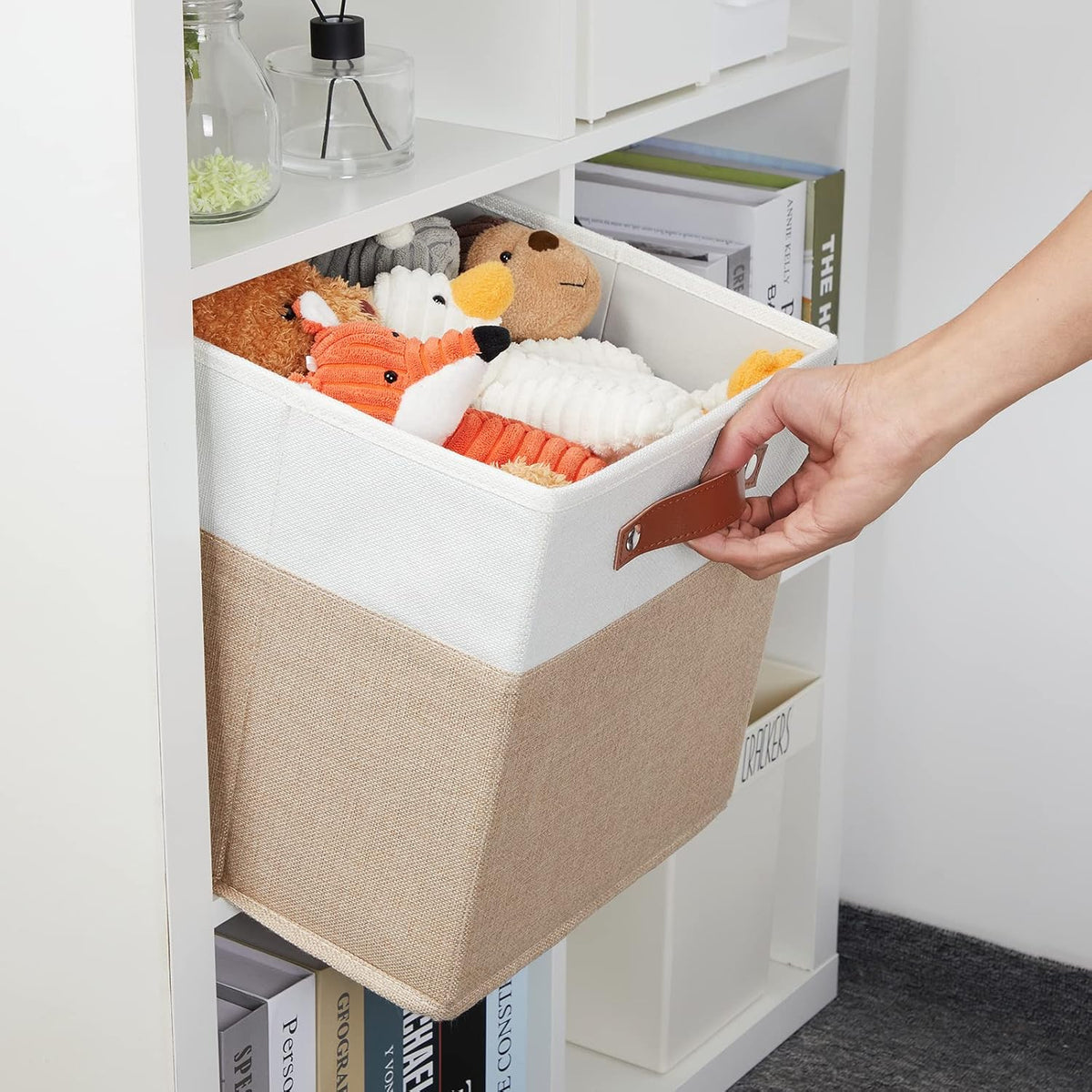 DULLEMELO Cube Storage Bins,12 x 12 x 12 inch Fabric Storage Cubes for Organizing,Collapsible