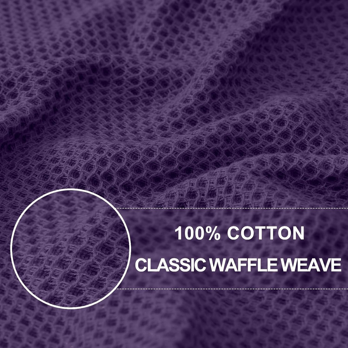 Homaxy 100% Cotton Waffle Weave Kitchen Dish Towels, Ultra Soft Absorbent Quick Drying Cleaning