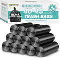40-45 Gallon Black Trash Bags 120 Count - 37''x45'' Large Garbage Bags Unscented, 40+ Gallon Trash