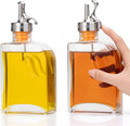 Glass Olive Oil Dispenser Bottle for Kitchen,Oil & Vinegar Dispenser Set, Coffee Syrup Bottles with