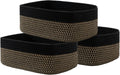 Small Woven Basket, 13.5 x 9.5 x 5 Inches, Storage Basket for Organizing, Cute Small Rope Shelf