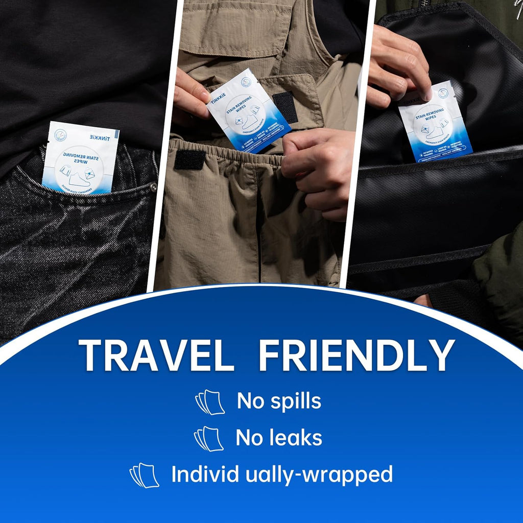 200-Pack Stain Remover Wipes, Portable Clothing Stain Remover Wipes, Instant Stain Remover and