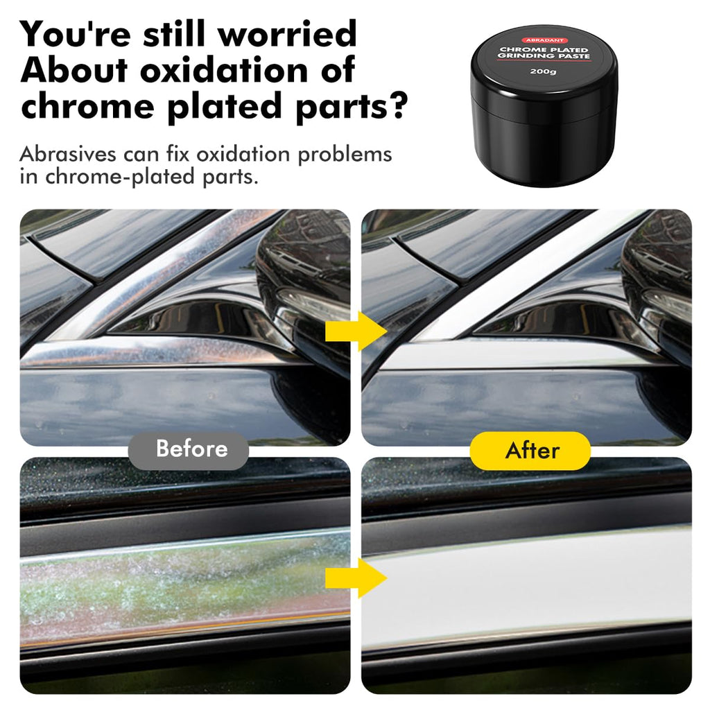 Metal Polish Restorer and Protectant, Chrome Cleaner and Polish for Cars, Removes Oxidation and