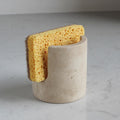 Natural Travertine Sponge Holder for Kitchen Sink, Drying Rack, Compact Sink Caddy Organizer (Beige