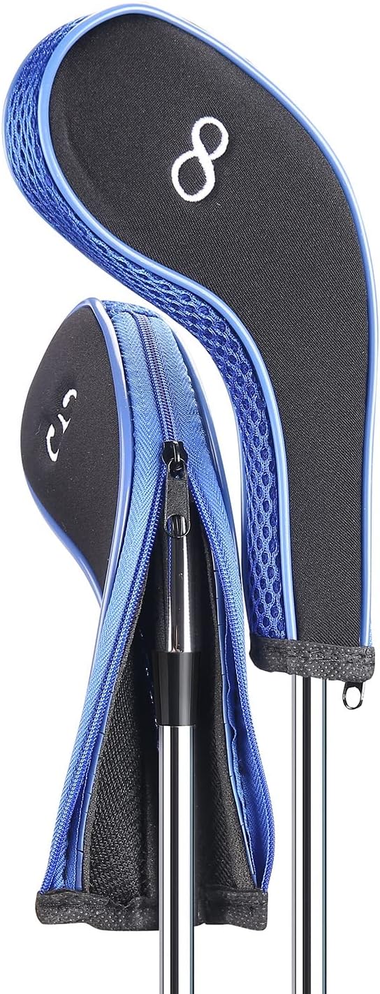 Sword &Shield sports Neoprene Zipper Golf Club Iron Head Covers Iron Covers 10pcs/Set