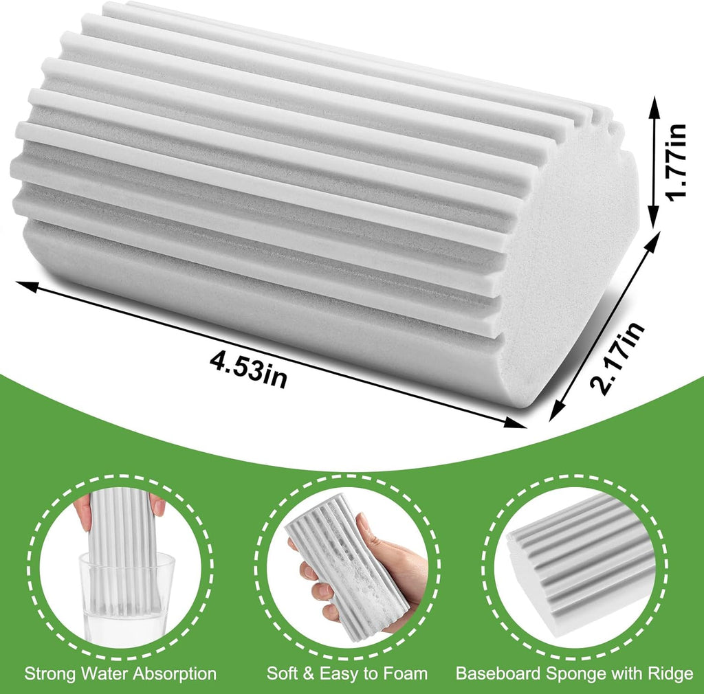 2-Pack Damp Clean Duster Sponge, Sponge Cleaning Brush, Duster for Cleaning Blinds, Glass