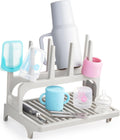 PopYum Seattle Gray Space Saving Drying Rack from 100% Recycled Bottles, countertop for Baby