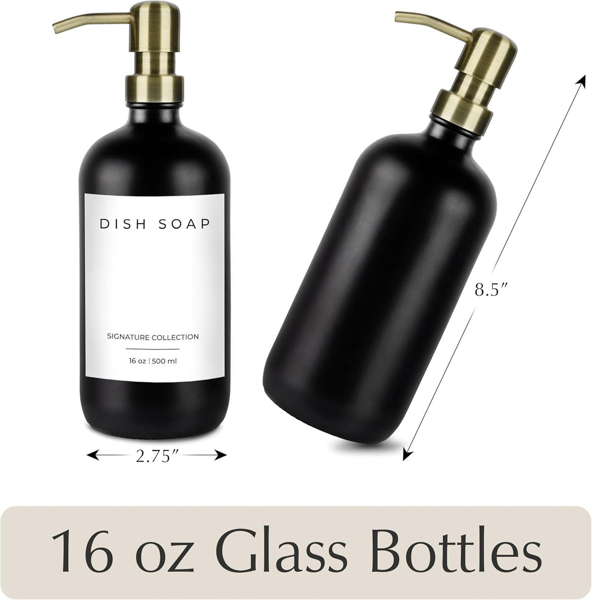 Emerson Soap Dispenser, Dish Soap Dispenser for Kitchen, Soap Dispenser Bathroom Set - Hand Soap