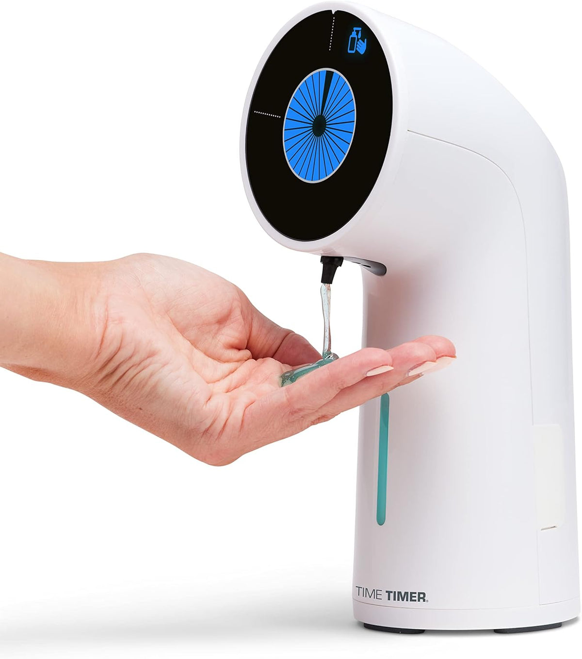 Time Timer WASH with Soap Dispenser — Hands Free Automatic Soap Dispenser with 30 Second Visual