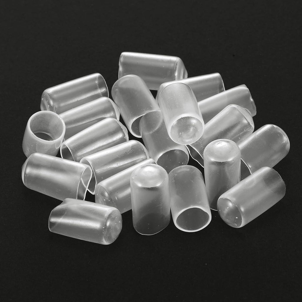 uxcell 20pcs Rubber End Caps Protective Caps 11mm ID Vinyl PVC Round Tube Bolt Cap Cover Screw