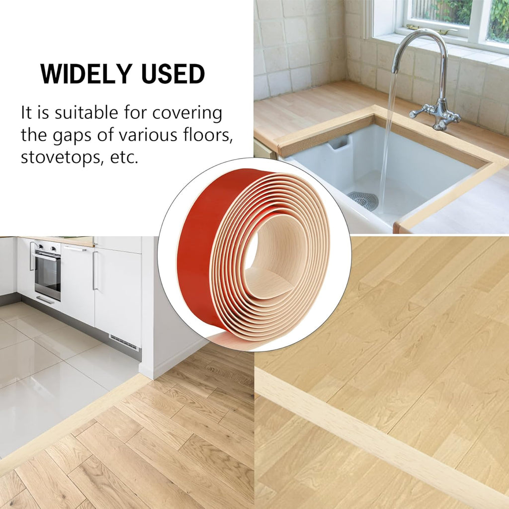 5Ft Floor Transition Strip Self Adhesive Vinyl Cover Floor Strip Flat Divider Transition Strip Wood