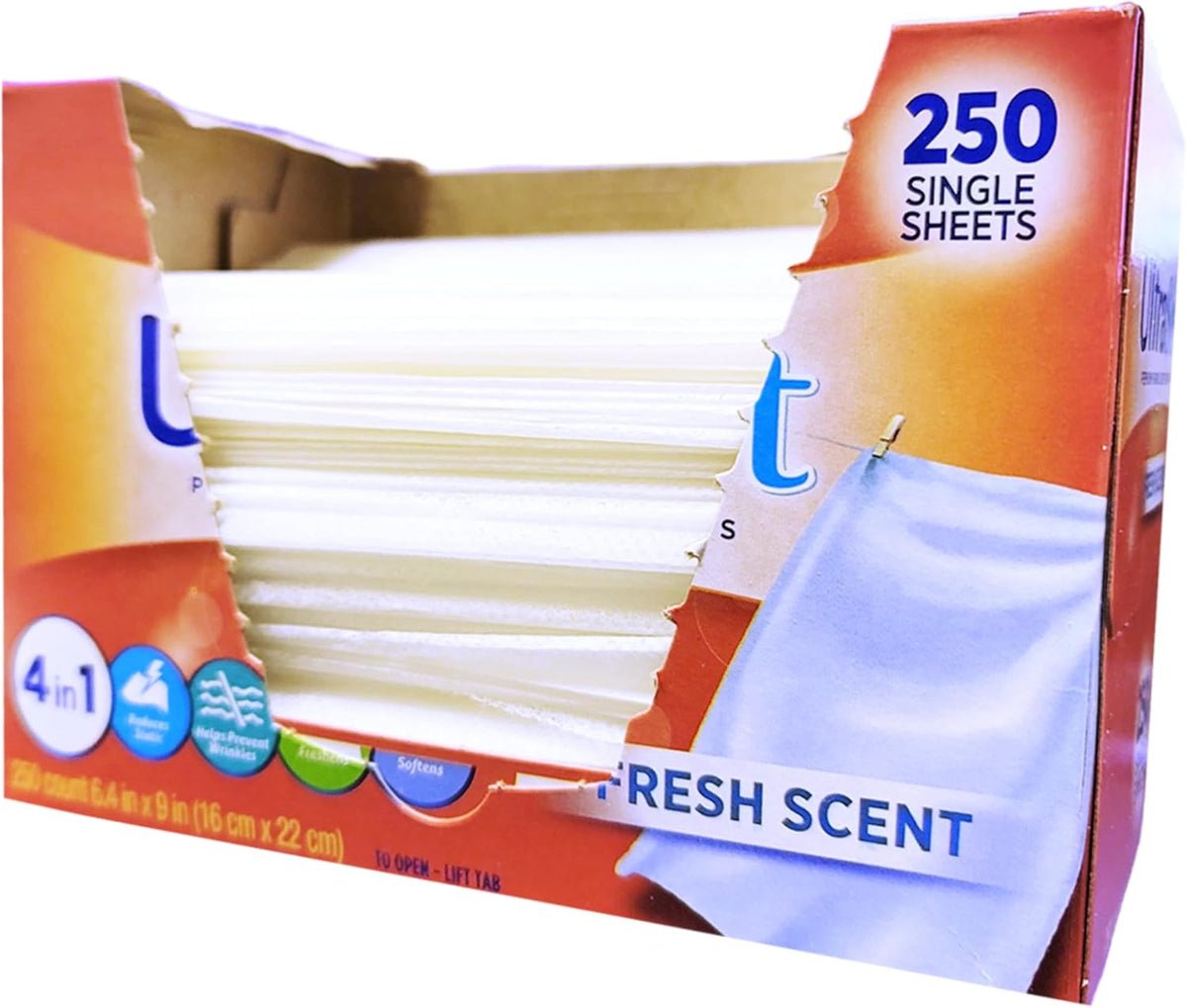 4 in 1 Laundry Dryer Sheets (6.4"x9") 1000 PCS,Household Premium Fabric Softener Fresh Scent,Made