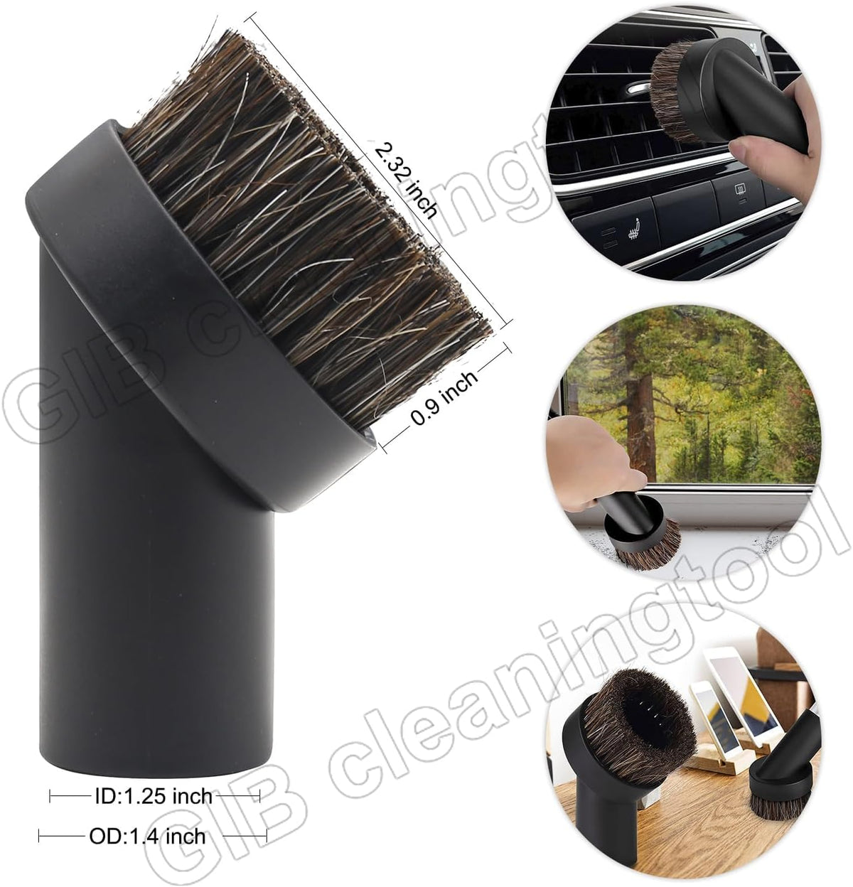9 Pcs Universal Vacuum Attachments & Brushes for Shop Vac Accessories with 2 1/2" to 1 1/4" & 1