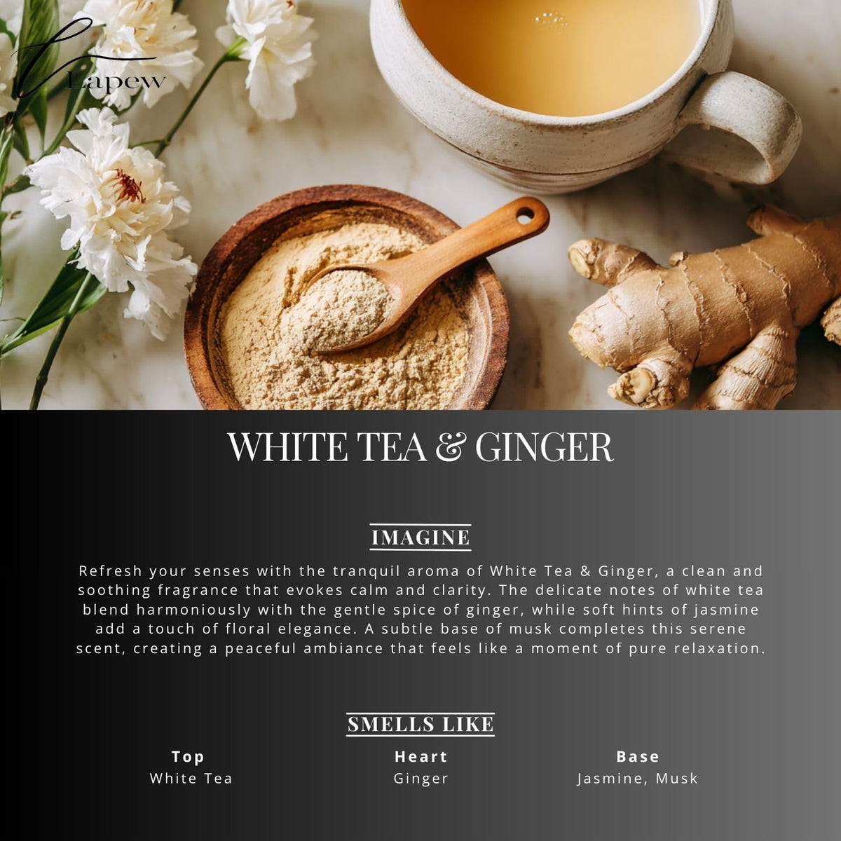 White Tea & Ginger Carpet Freshener Powder Refill 36 oz | Powerful Odor Eliminator for Home |