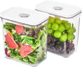 VAKUEN Premium Airtight Food Storage Containers, Rectangular 2PC-SET(2.11qt), Smart One-Click Seal