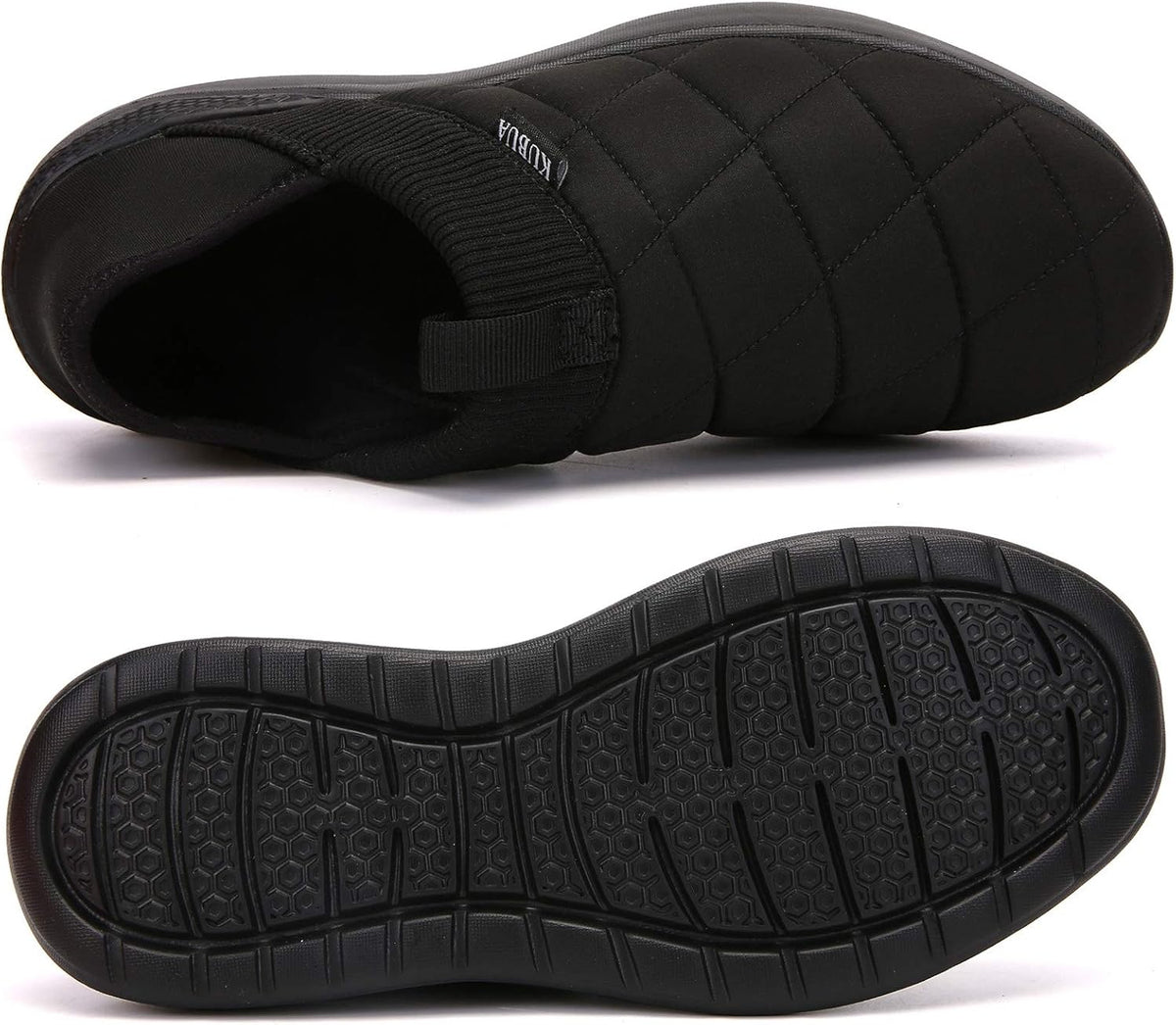 KUBUA Slippers for Men and Womens Indoor House Shoes Plush Slip on Outdoor Garden Loafers