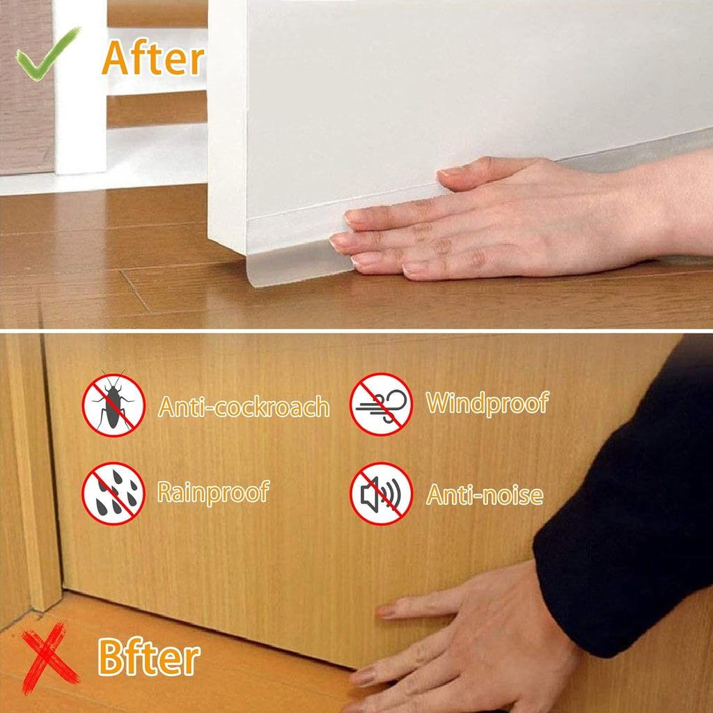 Door Weather Stripping Doors Seal Strip, 26 FT Silicone Sealing Tape for Door Draft Stopper