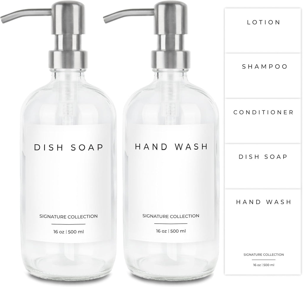 Emerson Essentials Soap Dispenser for Kitchen, Dish Dispenser for Kitchen, Bathroom Hands Set
