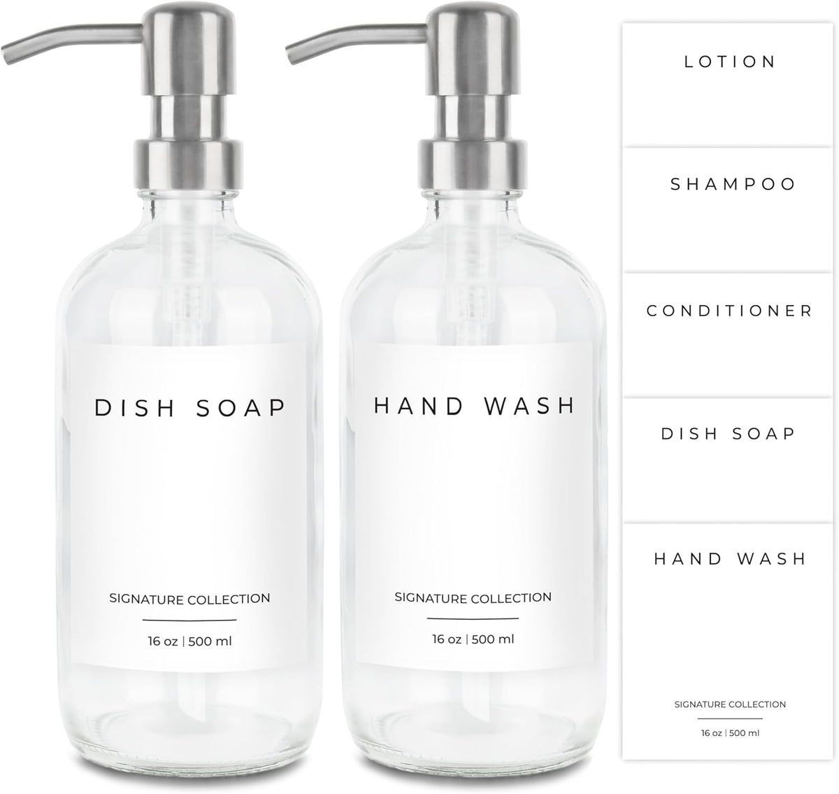 Emerson Essentials Soap Dispenser for Kitchen, Dish Dispenser for Kitchen, Bathroom Hands Set