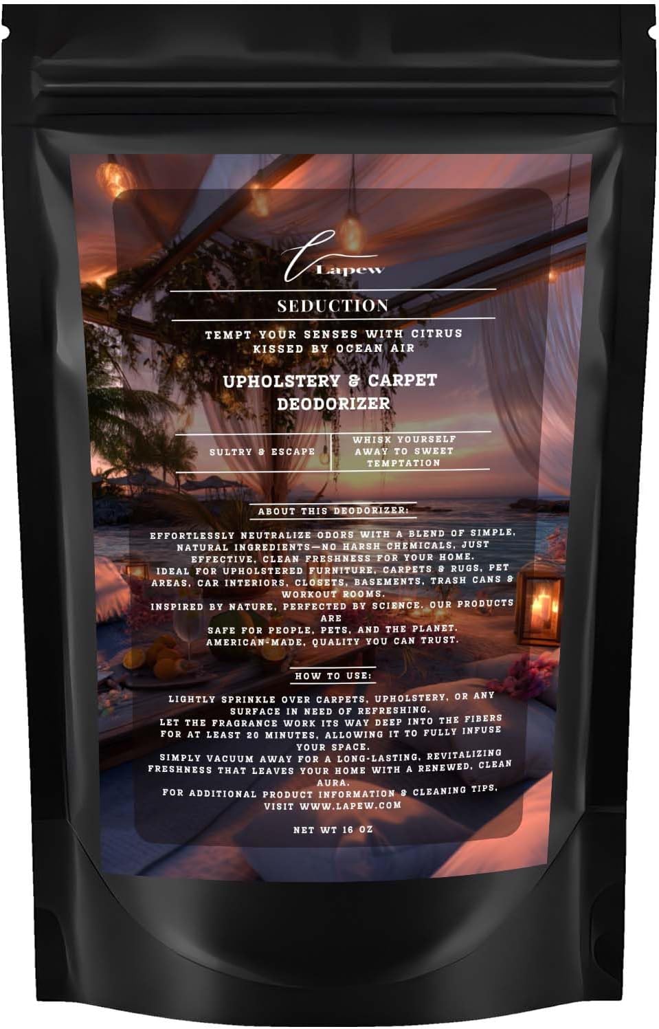 Seduction Carpet Freshener Powder: Powerful Odor Eliminator for Home, Upholstery Deodorizer, Carpet