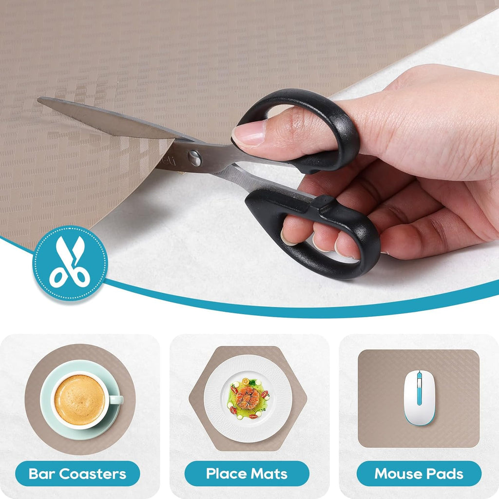 Shelf Liners for Kitchen Cabinets, Waterproof and Oil-Proof Kitchen Cupboard Liner, Refrigerator