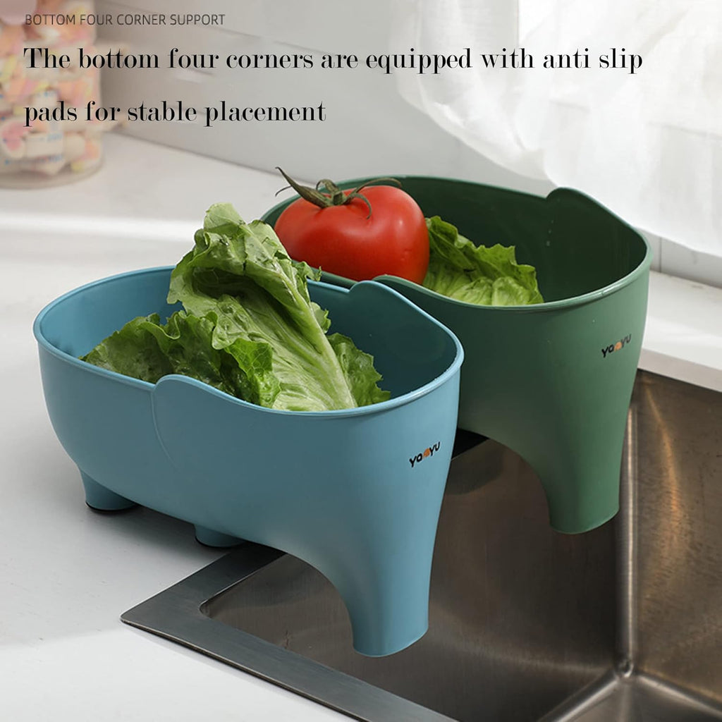 3PCS Vegetables Washing Basket - Elephant Drainage for Fruit, Pasta, Noodles - Kitchen Draining