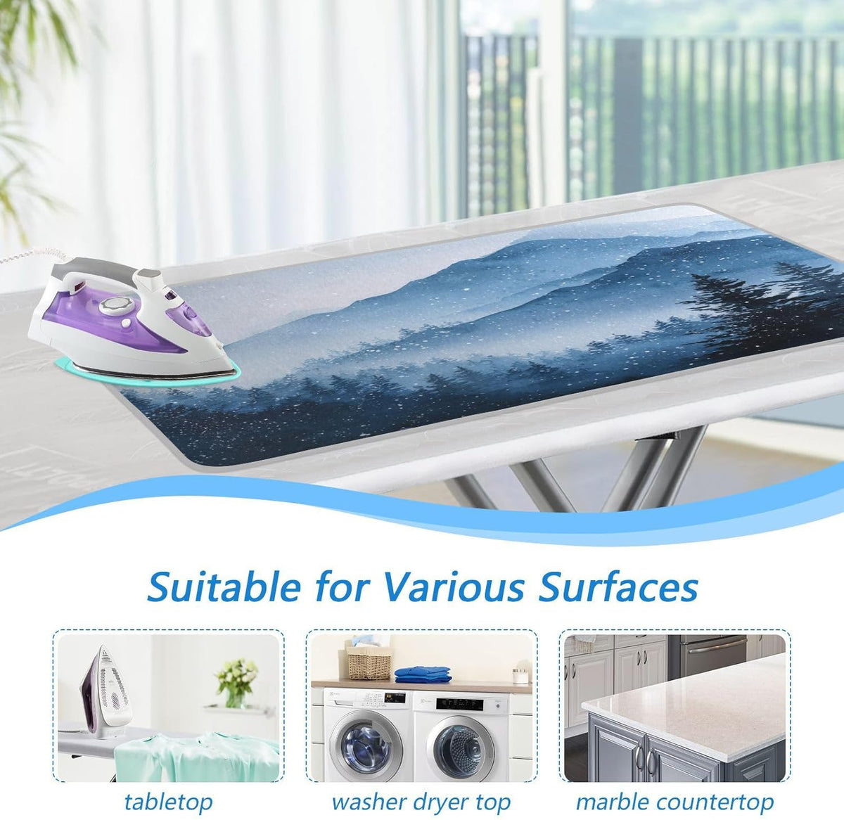 Ironing Mat Portable Ironing Pad Ironing Blanket for Table Top Heat Resistance Double-Side Using