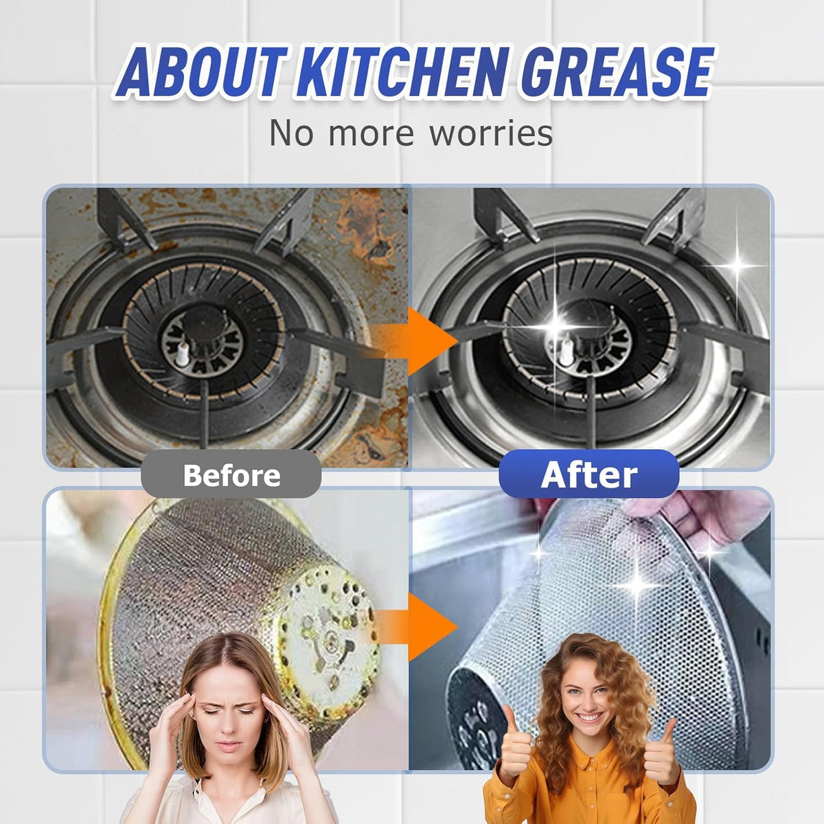 Kitchen Heavy Oil Cleaner, 2025 Newly Upgraded Heavy Duty Oil Stain Remover, 500 ML Multipurpose