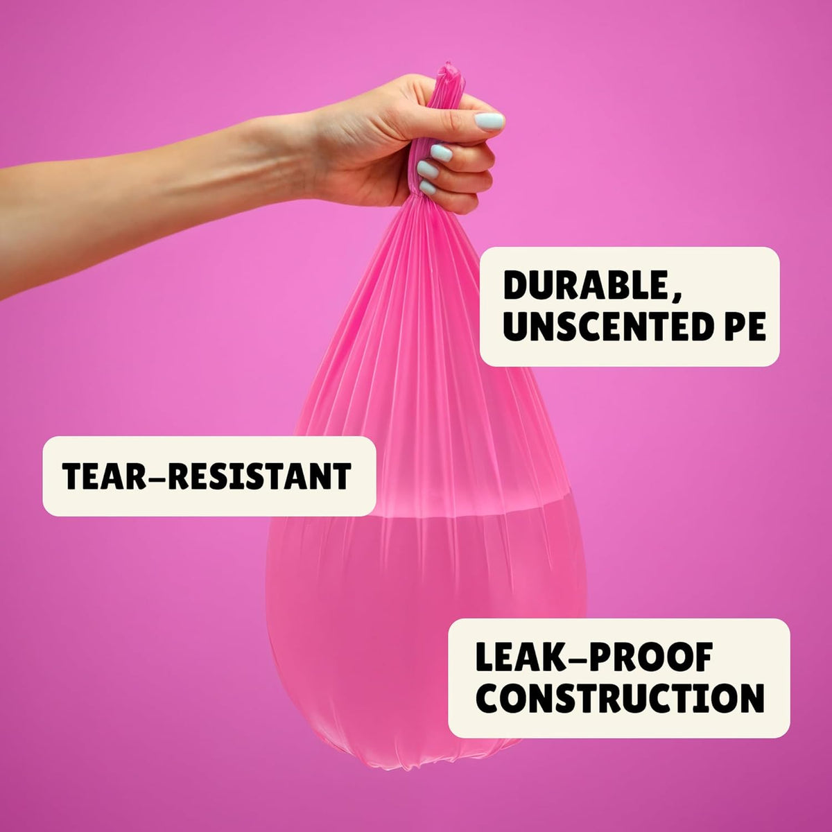 FORID Small Trash Bags 1.2 Gallon Colored - Extra Thick Mini Garbage Bags Unscented,Strong Plastic