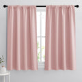 RYB HOME Short Window Curtains for Kitchen, Room Darkening Rod Pocket Drapes Decorative Privcay