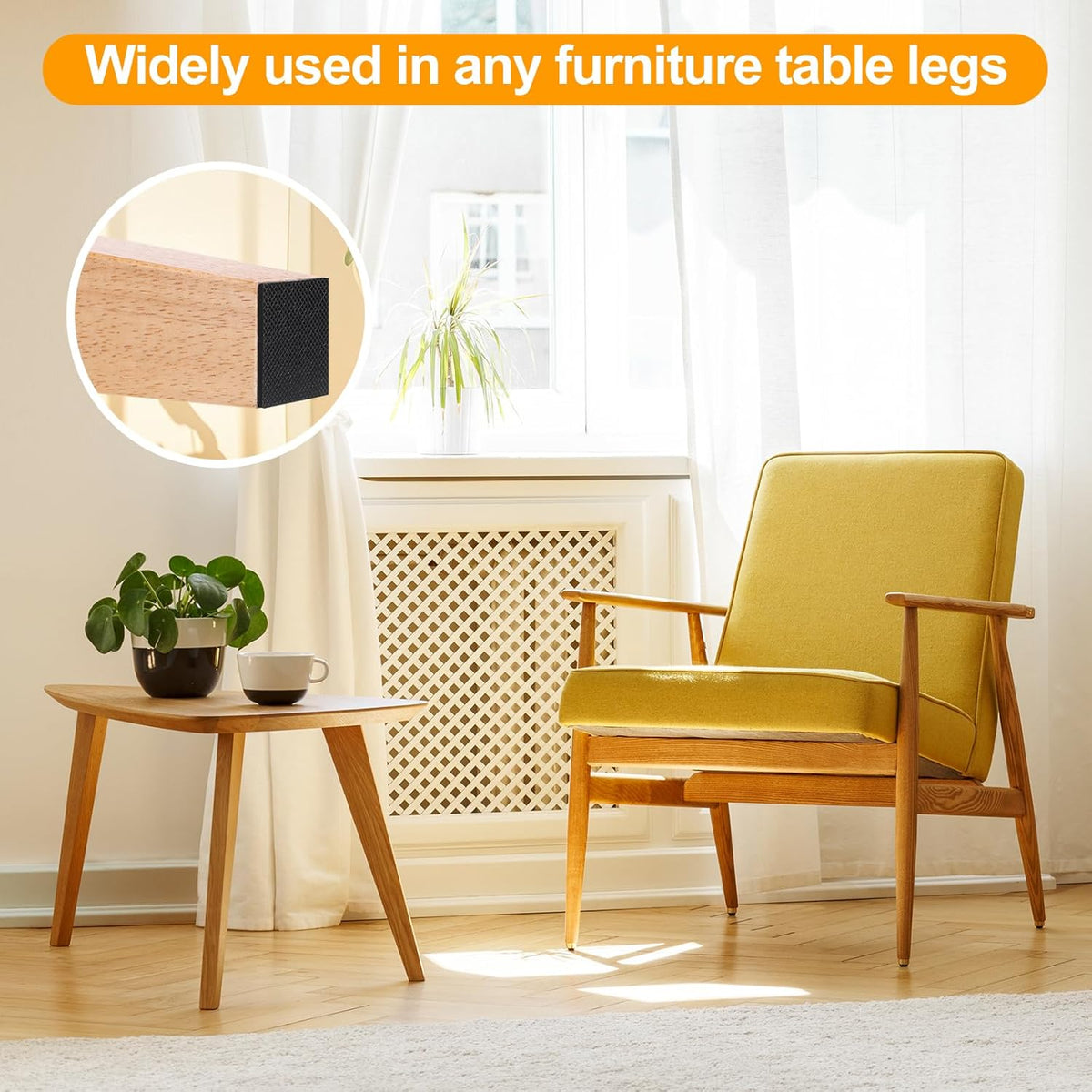 CHUNZEXI Non Slip Furniture Pads - 32 Premium Furniture Grippers Self Adhesive Rubber Furniture