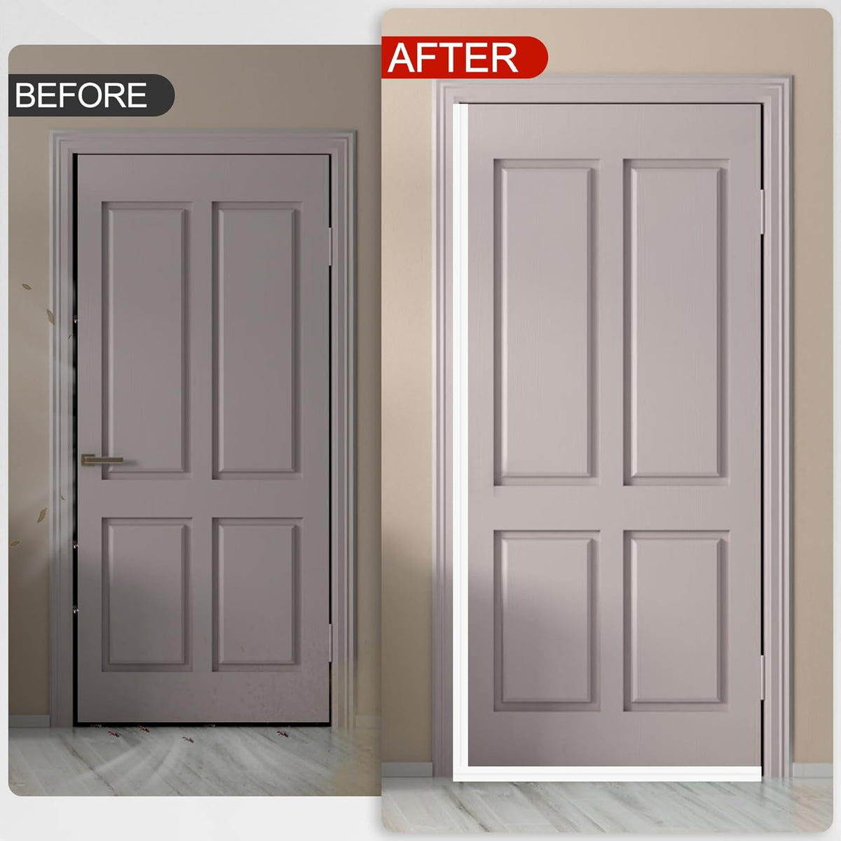 MYFAMIREA Door Weather Stripping 2IN (W) x 10FT (L) Door Draft Stopper Seal Tape Silicone Seal