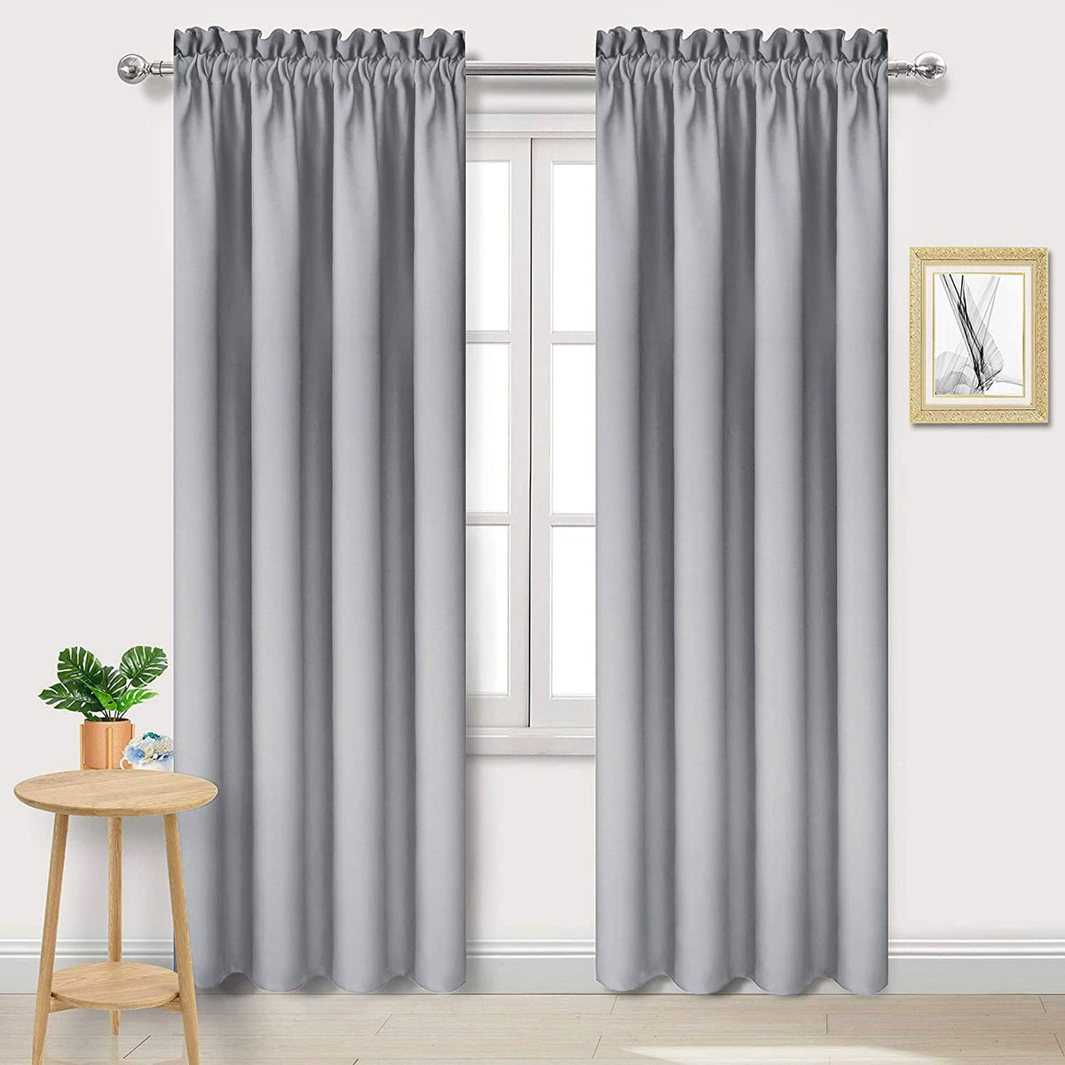 DWCN Blackout Curtains Room Darkening Thermal Insulated Bedroom Curtains Window Curtain Panels, 42