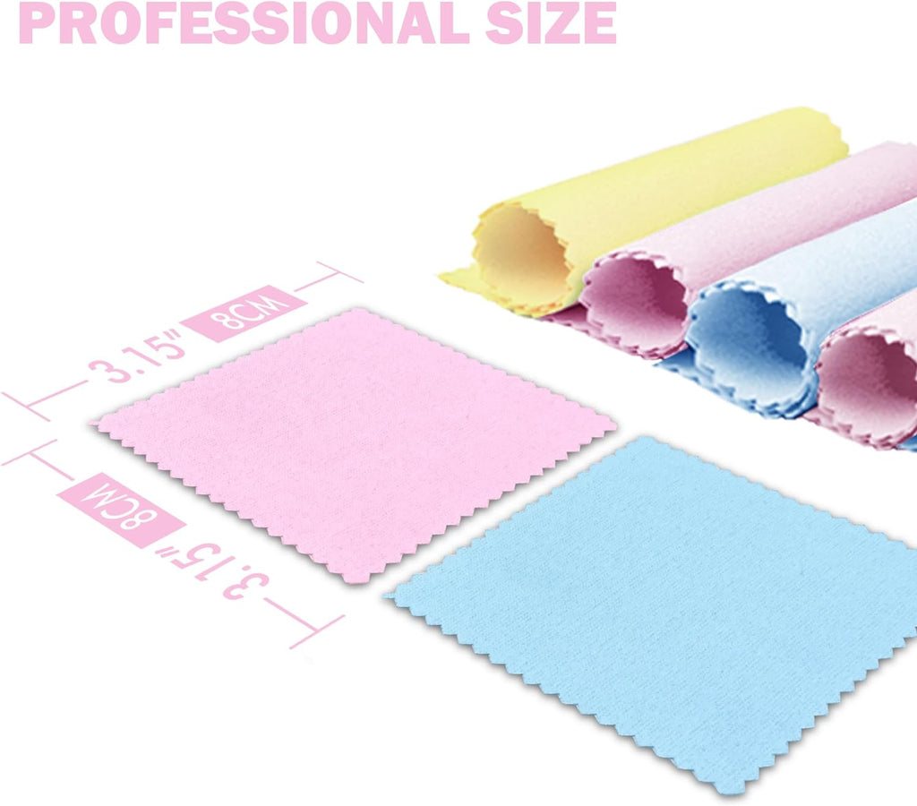 XIAOXINGYUN 120 PCS Jewelry Cleaning Cloth Jewelry Polishing Cloths Individually Wrapped Silver