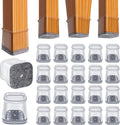 BUMACO Chair Leg Floor Protectors Square Chair Leg Protectors for Hardwood Floors Silicone Pads