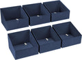 DIMJ Closet Storage Bins 6 Pack - Fabric Trapezoid Closet Organizer Bin, Foldable Storage Baskets