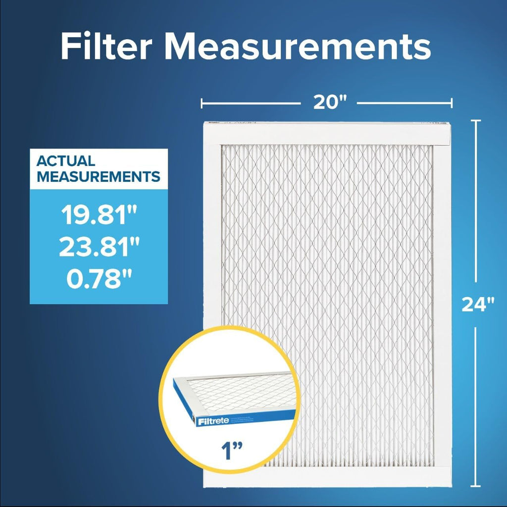 Filtrete 20x24x1 AC Furnace Air Filter, MERV 13, MPR 1900, Premium Allergen, Bacteria & Virus
