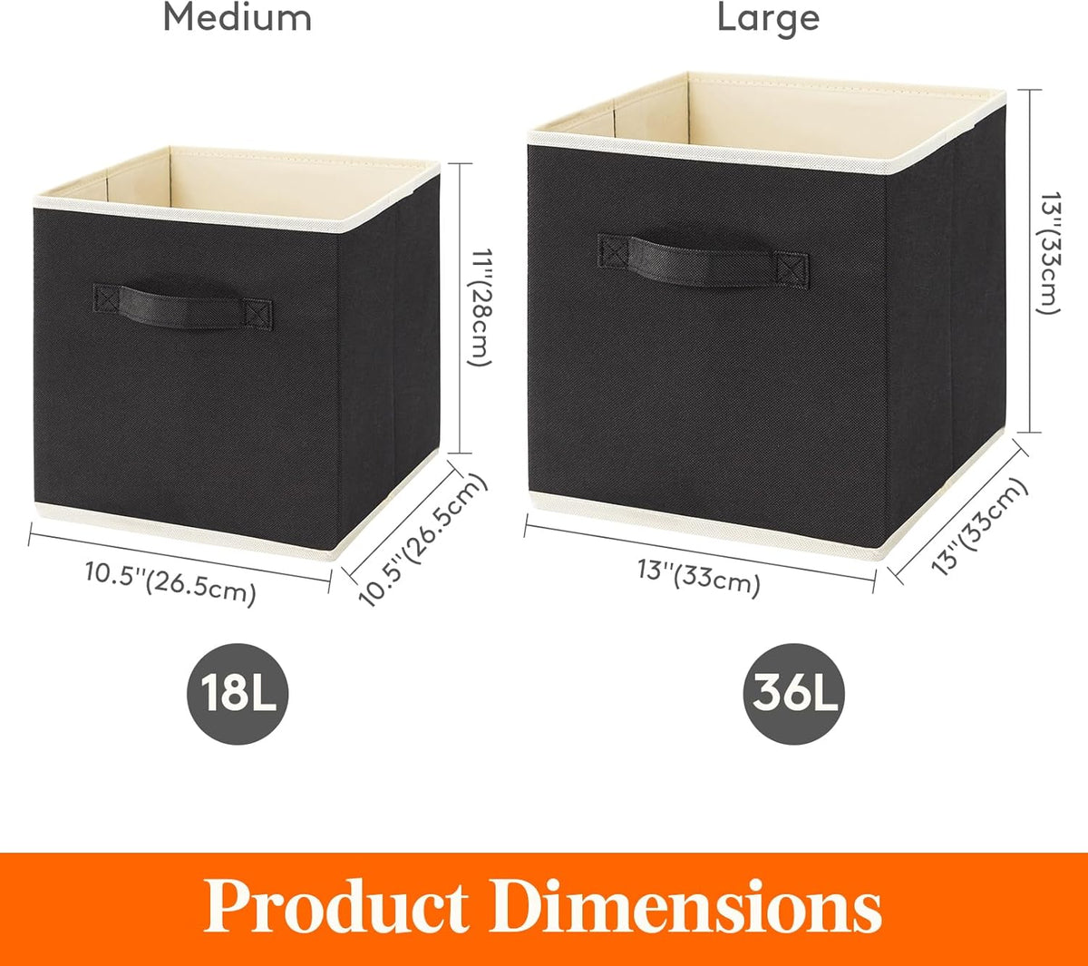Lifewit 16 Packs Storage Cubes, 11 Inch Cube Storage Bins, Foldable Decorative Fabric Storage