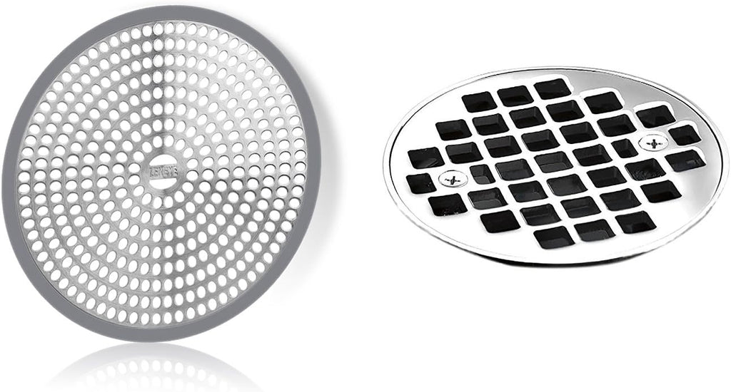 LEKEYE Shower Drain Hair Catcher/Strainer/Stainless Steel and Silicone
