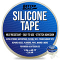 Clear Heavy Duty Silicone Tape, Self-Fusing Rubber Hose and Plumbing Water Pipe Repair Seal, Coax