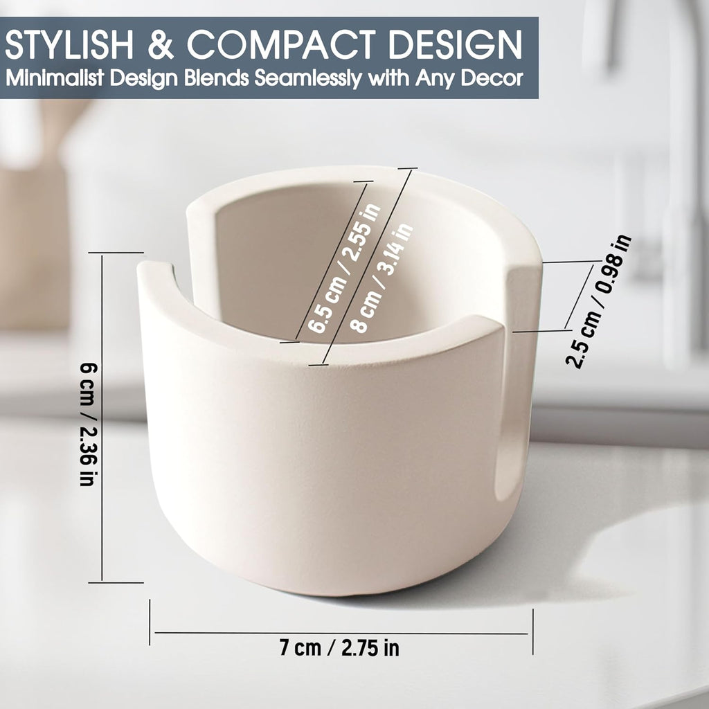 MOPHONICHOME Sponge Holder, Stone Sponge Holder for Kitchen Sink - Diatomite Kitchen Sink Caddy